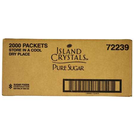 Island Crystals Sugar Packet 2 Mil .1 oz., PK2000 72239
